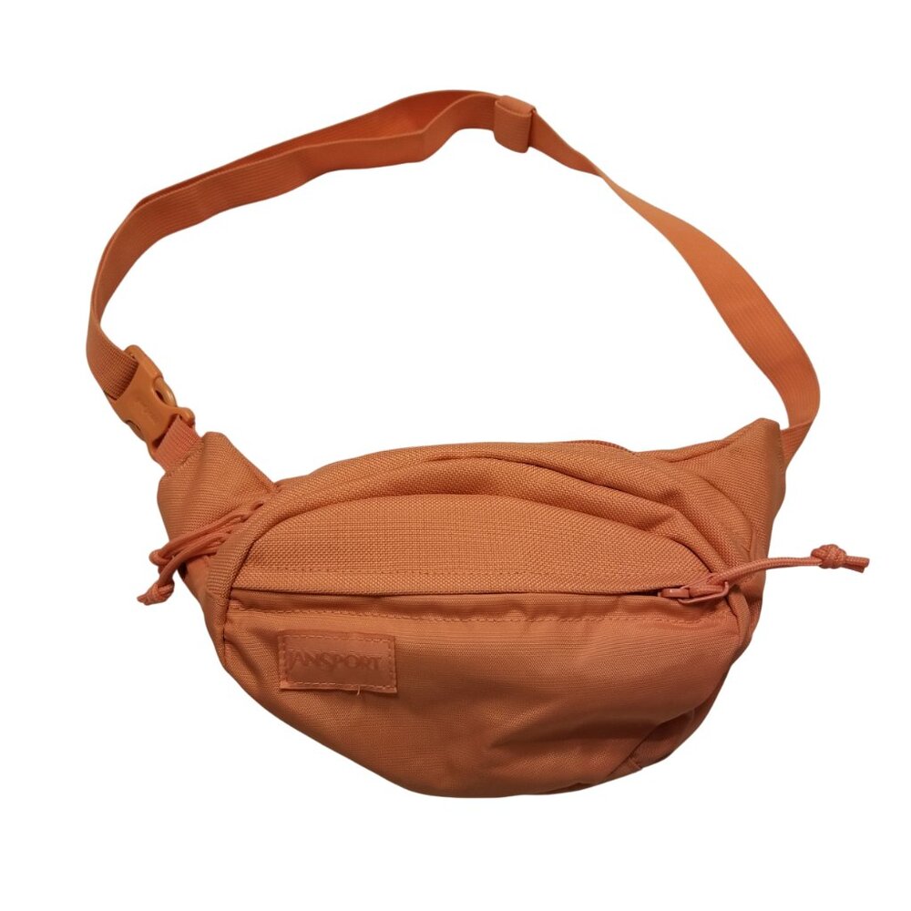 Jansport Coral Pink Fanny Pack Mono Fifth Avenue Style Adjustable w/ Zip Pocket